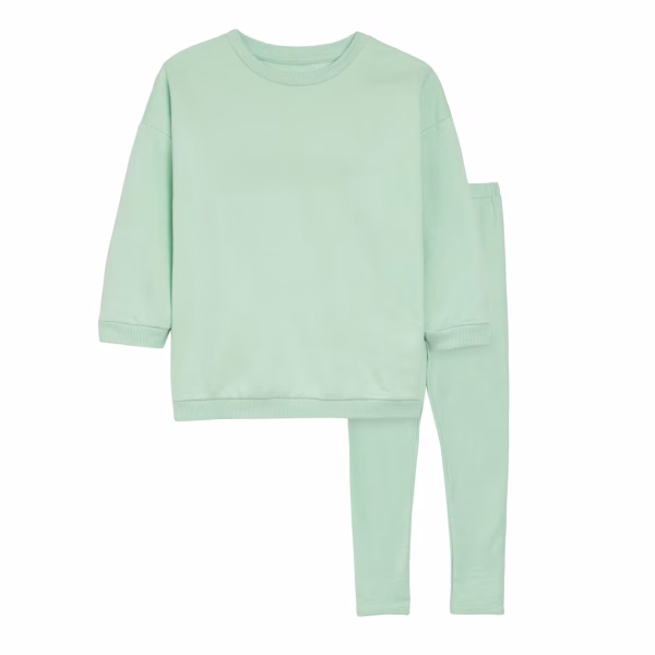Green Leggings and Sweatshirt Set for a girl