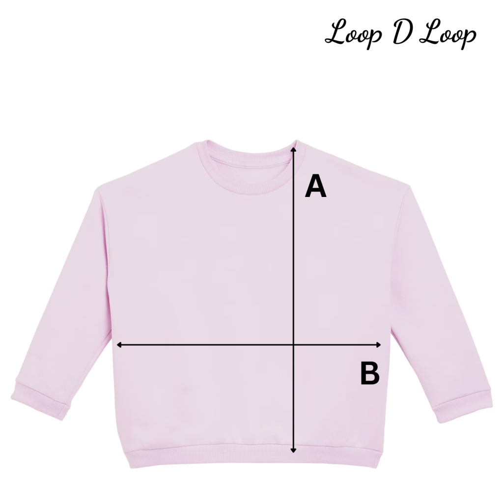 A sweatshirt is depicted in this image, featuring a name and a measurement. The sweatshirt is pink in color, and the name is written in a fancy font. The sweatshirt is also adorned with a pair of pants.