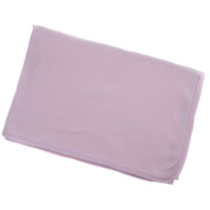 A pink cotton blanket is depicted in this image, with a white background. The blanket features a few white lines and appears to be slightly wrinkled.