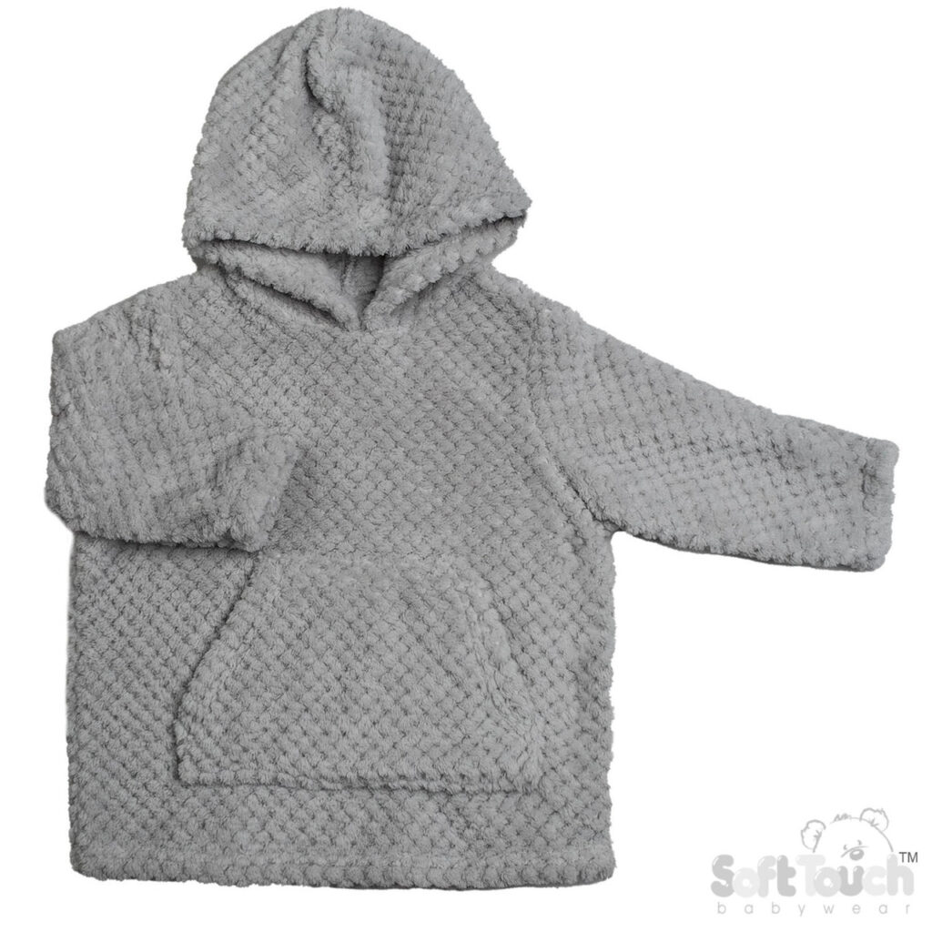 Grey baby waffle hoodie oodie