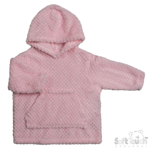 pink baby waffle hoodie oodie