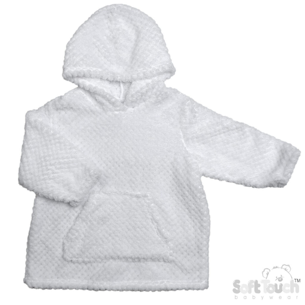 White baby waffle hoodie oodie